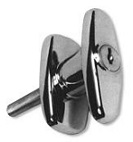 1A052-D-SS Lock T-Handle Brushed Chrome Plate (Use Cam 1A054)