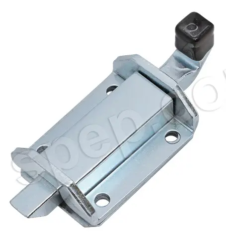 [1A069-50-Z] 1A069-50-Z CRS Steel Slam Latch with Cover, Vinyl Grip, .500 Key, .266 Hole Mounts, .750 Bolt Extension at 45 Deg and Zink Plated