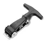 [1A084-C8-ZN] Flexible Draw Latch Kit, 7-7/8 Length, T-Handle Style, Keeper and Zinc Coated.