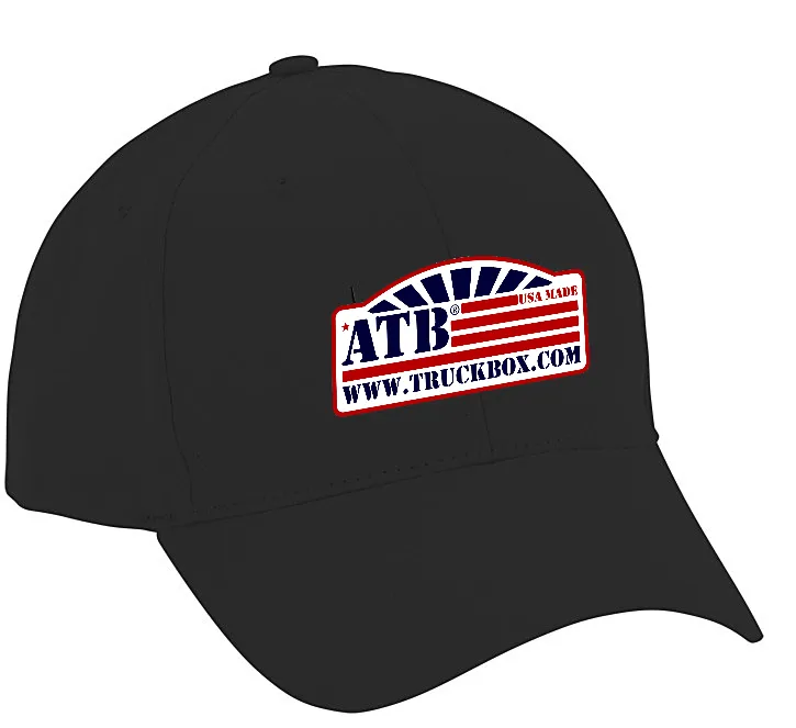 ATB Sports Low Profile Black Cap - Two-Color Printed Front- Fits All 
