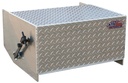 A-BB41 - 15"H x 23"D x 24"W - Aluminum Semi Truck Battery Box (Three Batteries), HD, All Smooth Body with Top Front Open Diamond TP Lid (Without Steps)