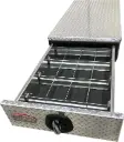 A-BP51 - 8"H x 52"D x 24"W - Aluminum Truck Pullout Bed-Pack Toolbox, Smooth Body & Diamond TP Top and Drawer Front, Super HD, Single 50" Drawers with Dividers and DT-T-Handle Lock.