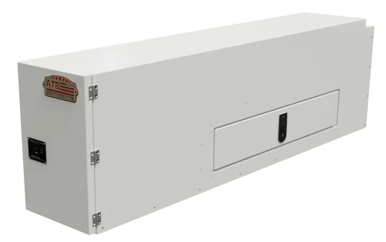 A-DF42 - 20"H x 64"D x12"W – Aluminum Pickup Drawer Fender Toolbox, HD, All Smooth Finish, 3 Drawers, Side Open Door, (Driver Side) with SS Handle Lock, Fender Drop Open Comp & P-Handle Lock, Back Notched & Powder Coated X-White