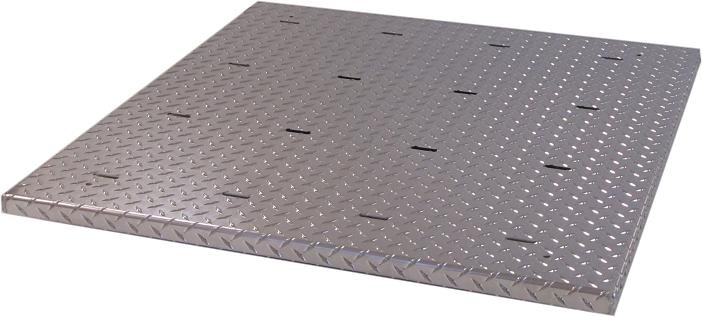 A-DP51 - 1.375"H x 24"D x 34"W - Aluminum Semi Truck Deck Plate, All Diamond TP Bright Finish with Mounting Kit.