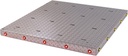 A-DP52 - 2.375"H x 24"D x 34"W - Aluminum Semi Truck Deck Plate, All Diamond TP Bright Finish with Mounting Kit and Five Red (back) and 10 Amber (Side) LED Lamps.