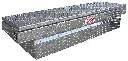 A-HC4 - 16"H x 20"D x 72"W - Aluminum Pickup Cross Saddle Toolbox, Super HD, with Pro-Sliding Tray, Mounting Hardware, All Diamond TP Bright Finish, Single Top Open Lid and Push Button Lock.