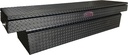 A-HC4 - 18"H x 28"D x 72"W - Aluminum Pickup Cross Saddle Toolbox, Super HD, with Pro-Sliding Tray, Mounting Hardware, All Diamond TP X-Black Powder Coated Finish, Single Top Open Lid and Push Button Lock.