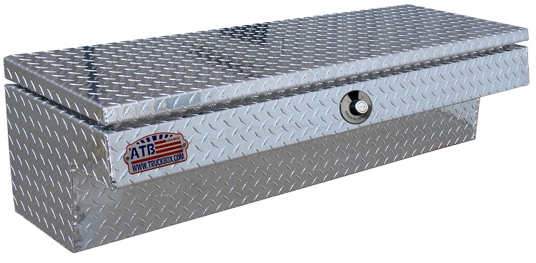 A-HS4 - 14"H x 17"D x 48"W - Aluminum Super HD Pickup Truck Side Toolbox, High Capacity, All Diamond TP Finish, with Advanced Push Button Lock, Pro-Sliding Tray & Mounting Hardware 