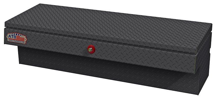 A-HS4 - 14"H x 17"D x 48"W - Aluminum Super HD Pickup Truck Side Toolbox, High Capacity, All Diamond TP Finish, with Advanced Push Button Lock, Pro-Sliding Tray & Mounting Hardware, Powder Coated MX-Black 