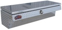 A-HS4 - 14"H x 17"D x 87"W - Aluminum Super HD Pickup Truck Side Toolbox, High Capacity with Pro-Sliding Tray & Mounting Hardware, All Diamond TP Finish with Advanced Push Button Lock.