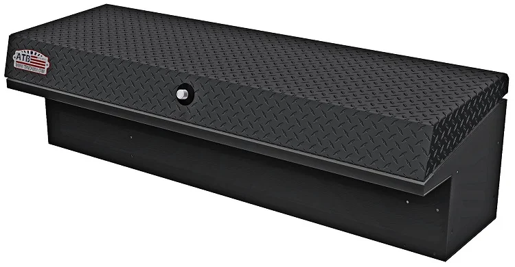 [A-LS4-161336-TBX] A-LS4 - 16"H x 13"D x 36"W - Aluminum HD Pickup Truck Low Profile (EZ Grab) Side Toolbox, Smooth Body, Diamond TP Single Lid with Push-in Lock, with Pro-Tray & M-Hardware, Powder Coated MX-Black 