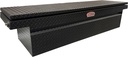 A-MC3 - 16"H x 20"D x 72"W - Aluminum Pickup Medium Profile HD Cross Toolbox, with Pro-Sliding Tray, Mounting Hardware, All Powder Coated MX-Black Diamond TP Finish, Single Top Open Lid, and Push Button Locks