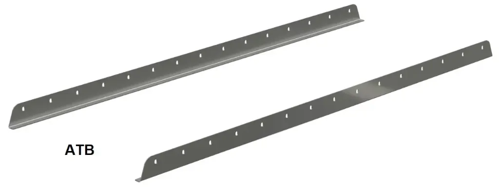 A-RSM61 - .190 Aluminum Heavy Duty Rack Surface Mount (Set of 2) - 4"H x 2"D x 66"W Bolt on with Tri-Rect Tie Down Holes - Fits 72" Trailer