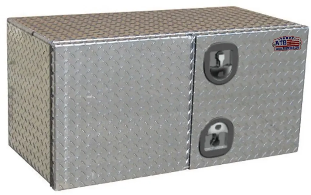 [A-SG41-181848DR-TT] A-SG41 - Aluminum Truck Trailer Utility Heavy Duty Underbody Tool Boxes All Diamond Tread Plate Finish Left or Right Side Open Double Doors with SS T-Handle Locks. (18H-18D-48W Double Right)