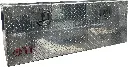 A-SG52 - 18"H x 18"D x 72"W - Aluminum Semi Truck Trailer Underbody Toolbox, Super HD, Smooth Body, Diamond TP Finish Single Drop Open Door with Chains and SS DT-Handle Locks