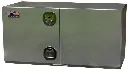 A-SG52 - 18"H x 24"D x 48"W - .125 Aluminum Underbody Semi Truck Trailer Toolbox, Super HD, All Smooth Finish, Left Side Open Double Doors with Door Support and Double DT-T-Handle Lock