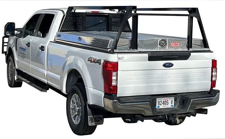 [A-SP51R-247670-TBX] A-SP51 - 24"H Racks x 70"W - Aluminum Pickup Pack Service-Packs for 5.5' to 8' Pickup Truck Beds, Side Boxes, Canopy and Options for Powder Coated Finish (24H x 76D x 70W - 6.5' Standard Box)