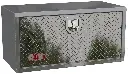 A-SR41 - 18"H x 18"D x 36"W - Aluminum Truck Trailer Service Utility HD Toolbox, All Smooth Body, Diamond TP Single Drop Open Door with 3-Point Rod System & SS DT-T-Handle Lock