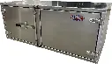 A-SR55 - 18"H x 18"D x 48"W - Aluminum Semi Truck Super HD Trailer Toolbox, All Smooth Finish, Left Side Open Double Doors with Heavy Hinge and SS Bar Latch Lock.