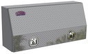 A-SU41 - 21"H x 14"D x 48"W - Aluminum Top Side Mount Compartment Utility HD Toolbox, All Smooth Body, Diamond TP Single Top Hinged Door With SS T-Handle Lock.