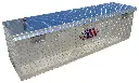 A-TC42- 18"H x 18"D x 60"W - HD Multi-Purpose (Offset Hinge) Chest Box, Aluminum Diamond TP Bright Finish, Top Open Single Lid with Dual Gas Springs, Lid Supports, and Double Recessed Handle Locks