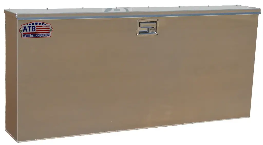 A-TC43C - 18"H x 8"D x 36"W - Aluminum Top Chest Slim Design Toolbox, Flush Back, HD, All Smooth Body, Diamond TP Top Open Single Lid and Lift Handle Lock