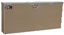 A-TC43C - 18"H x 8"D x 48"W - Aluminum Top Chest Slim Design Toolbox, Flush Back, HD, All Smooth Body, Diamond TP Top Open Single Lid and Lift Handle Lock