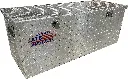 A-TO31B - 12"H x 12"D x 36"W - Aluminum Handyman Tote Toolbox, Tray, Side Carry Handle, Double Pull Latches, Recessed Carrying Handles,and All Diamond TP Bright Finish