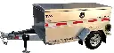 A-TP51 - Aluminum Trail Pro-Pak Trailer - 42"H x 96"L x 65"W (OA 60"H x 150" L x 77"W), 2500 Lbs Torflex Axles, 225/75 x 15" Aluminum Tire/Wheels with Back 48" Storage Drawer.