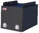 A-UK51 - 28"H x 41"D x 59"W - Aluminum UTV Camper Topper (Fits Polaris 1000 Ranger/Can-am-DEF), Single Top Hinged Back Door (Access from back of UTV) and with Adjustable Shelf, Powder Coated MX-Black.