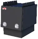 A-UU51 - 40"H x 42"D x 60"W - Aluminum UTV Utility Toolbox (Fits Kubota 1100), Single Top Hinged Back Door (Access from back of UTV) and with Adjustable Shelf, Powder Coated MX-Black.