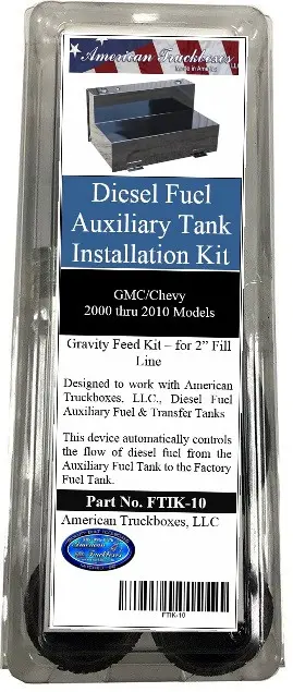 Fuel Tank Diesel Install Kit for Auxiliary Diesel Fuel Tank - 2" Kit - Fits Chevy/GMC 2010 or Older Models Trucks