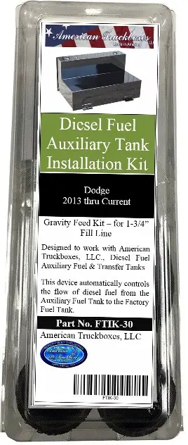 Fuel Tank Diesel Install Kit for Auxiliary Diesel Fuel Tank - 1.75" Kit - Fits Dodge 2013 & Newer Model Trucks