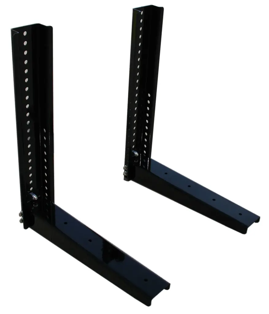 M2000C - 20"H x 20"D - 1/8"M x 4" Beam - L-Shape Adjustable HD Steel Mount Bracket for C-Frame Mount Application with Grade 8 Hardware Included (Packaged Set-2 Brackets)