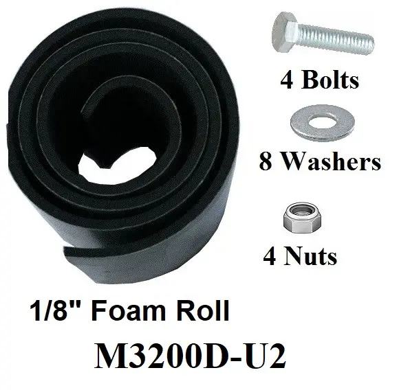 M3200D-U2 Top Mount Installation Mounting Kit for DU or SU Shorter Boxes (3/16" Rubber) for Mounting Boxes to Truckbox Rail Top Mount Applications.