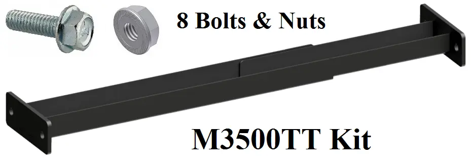 [M3500TT] M3500TT Top Mount Rail Utility Box Installation Mounting Kit (Set Back-to-Back) for Top Mount Rail Application.