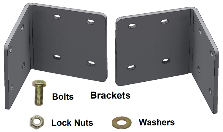 M3590CS-A - Aluminum Cross & Side Box Corner Mounting Plates - Installation Mounting Kit for Cross & Side Box Application.