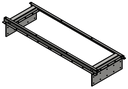 M36-1836D-BX - Underbody Top Hanging Mounting Kit, 18"D x 36"W - HD Steel, Powder Coated MX-Black.