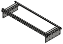 M36-1836D-BX Underbody Top Hanging Mounting Kit, 18"D x 36"W - HD Steel and Powder Coated Black.