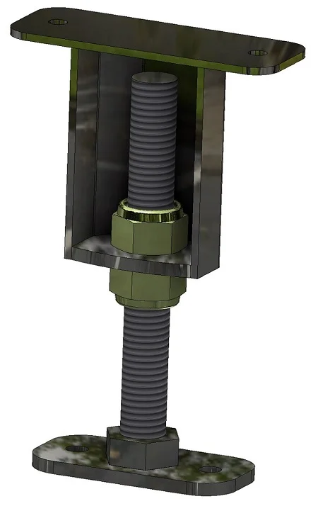 M3810P - Rail Box Leg Support (6.5" thru 8.5") For Top Side & Over Fender Drawer Boxes Mounting Application up to 300 lbs.