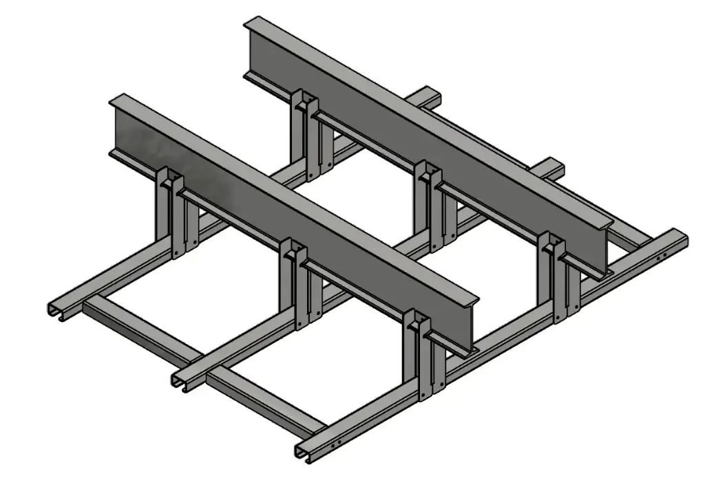 M6000I - 24"H x 24"D x 72"W Box Bracket - Both Side Underbody HD Steel Mount Bracket for I-Frame Mount Application (Packaged 3 Piece Set)