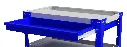 S-CMD31 - 4"H x 20"W x 36"D- Steel Drawer for Machine Cart for Shop/Tools with Inside Partitioned Dividers, Powder Coated Blue Streak