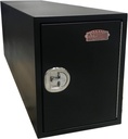 S-CRD41G - 28"H x 86"D x 24"W - Steel Cross Drawer Toolbox, Both End Side Open Doors W/ Gas Springs & Double 4" Drawers on Both Ends, Powder Coated MX- Black