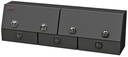 S-DU41 - 21"H x 14"D x 72"W - Steel Drawer Utility Toolbox, HD, Double Top Hinged Doors and Triple Drawers, DT-T-Handle Locks and Powder Coated MX-Black