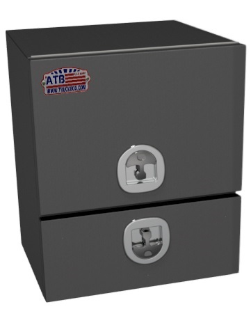 S-DU42 28"H x 20"D x 36"W - Steel Top Mount Service HD Drawer Toolbox, Single Top Hinged Door, Single Drawer w/ Dividers & DT-T-Handle Locks, Powder Coated MX-Black 