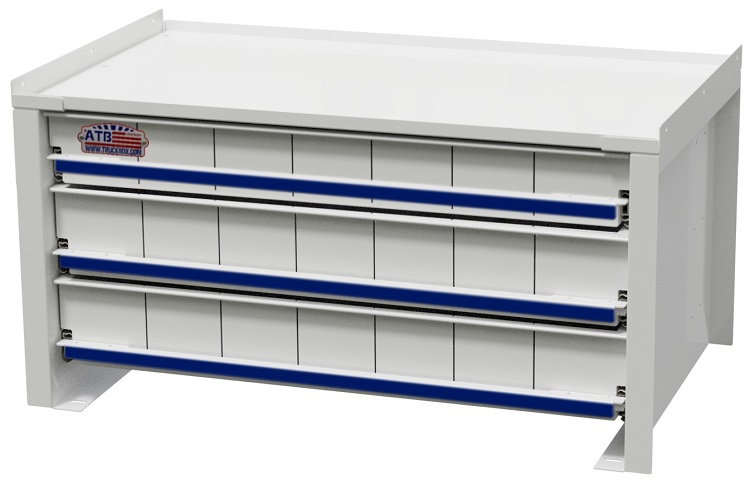 S-IK41 - 15"H x 15"D x 24"W - 14g Steel Drawer Insert Kit with Removable Dividers, HD, 3 Drawers (Top D1=3” & D2-3=4” Drawer H), with Rubber Floor Mats, Drawer Locks and Powder Coated MX White Finish.