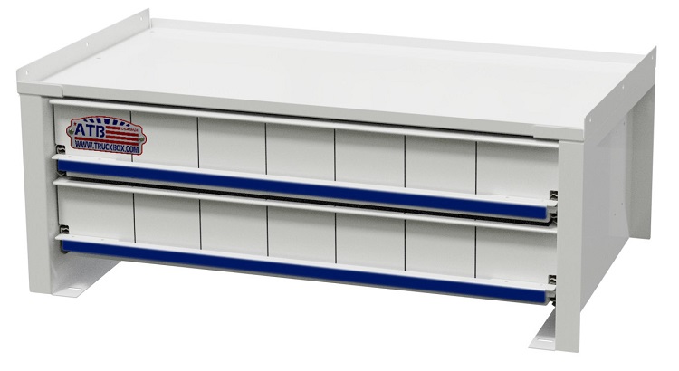 S-IK41 - 16"H x 22"D x 24"W - 14g Steel Drawer Insert Kit with Removable Dividers, Fits 24" Box, HD, 2 Drawers (D1-2=6” Drawer H), with Rubber Floor Mats, Drawer Locks and Powder Coated MX White Finish.