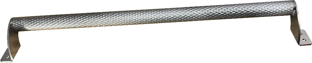 GH31 - 2.5" D x 3.25"W x 12" Length - Stainless Steel Professional HD Grab Handle Bar, 1.25" Diamond Textured Pipe Plain Finish.