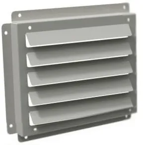 [S-SLV3-44-N] 16g Stainless Steel Louvered Vent Grill with Mounting Holes (4H, 4W)