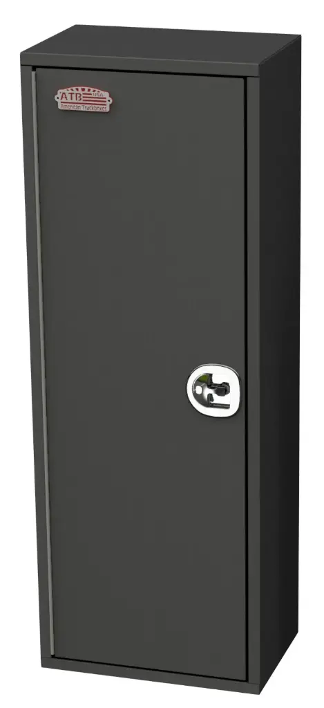 S-SRT41 65"H x 18"D x 30"W Steel 2 Tank HD Pickup Truck Tank, HD, Storage Service Toolbox, Left Side Open Single Door with Gas Springs & DT-Handle 3-Point Rod System, Reinforced Bottom Back Tank Supports (2 Vents), Powder Coated MX-Black